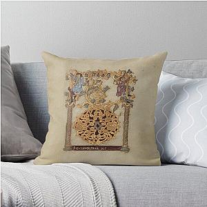 Decorated Initial D - D[eu]s qui Hodierna Die (1000 - 1025 AD) Throw Pillow RB2806