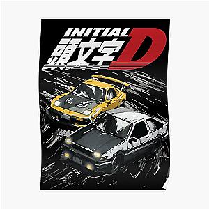 Mountain Drift Racing Initial D Tandems AE86 vs FD rx-7  Poster RB2806