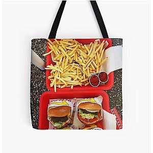 in n out fries burger All Over Print Tote Bag