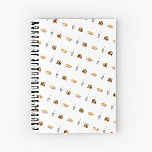 In N Out Burger Fries Shake Pattern Spiral Notebook