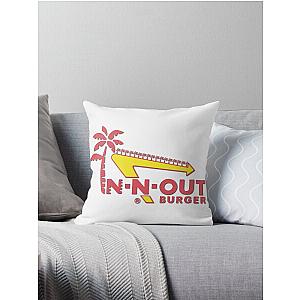 pink In n Out burber Throw Pillow