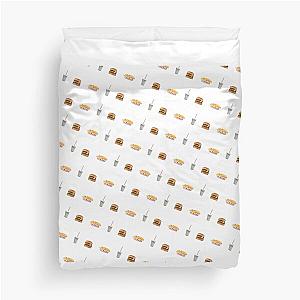 In N Out Style Burger Shake Fries Pattern Duvet Cover