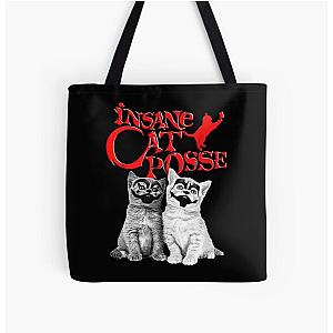 Insane Cat Posse Halloween All Over Print Tote Bag