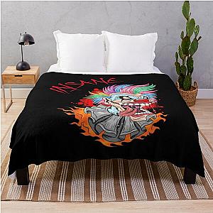 Insane Crazy Clown Throw Blanket