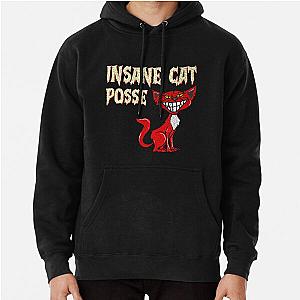 Funny Cat Design Insane Cats Posse Scary Kitten Clown Horror  Pullover Hoodie