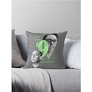 Inside No 9 Green Throw Pillow