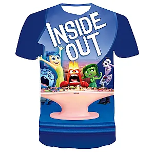 Disney Inside Out Cartoon Anime 3D Print Streetwear T-Shirt