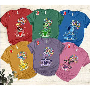 Inside Out Characters Group Matching Coffee Cup Party T-shirts