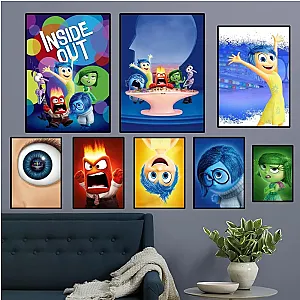 Inside Out Cartoon Poster Home Room Decor Livingroom Wall Painting