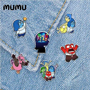 Inside Out Joy Sadness Anger Acrylic Brooches Lapel Pin