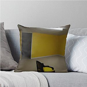 The Backrooms Liminal Space Doors and Yellow Wallpaper Throw Pillow
