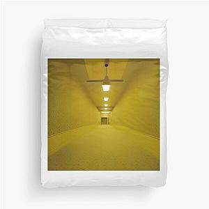 The Backrooms Liminal Space Doors and Yellow Wallpaper Duvet Cover