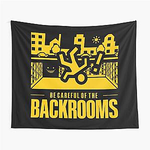 No Clipping Into The Backrooms Yellow Tapestry