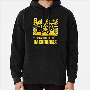 No-Clipping Into The Backrooms Yellow Pullover Hoodie