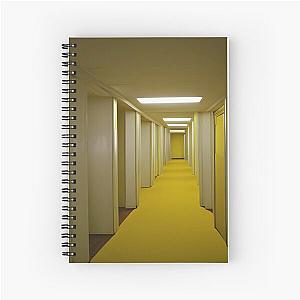 The Backrooms Liminal Space with Yellow Wallpaper Spiral Notebook