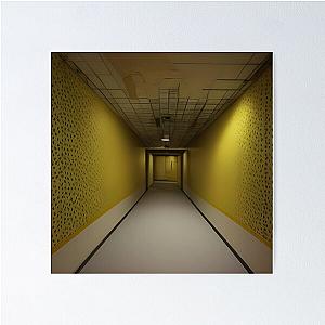 The Backrooms - Liminal Space - Door and Yellow Wallpaper Poster