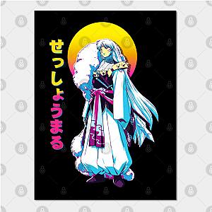 Inuyasha Posters - Sesshomaru Inuyasha Anime Vaporwave Poster TP0704