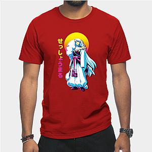 Inuyasha T-Shirts - Sesshomaru Inuyasha Anime Vaporwave T-Shirt TP0704