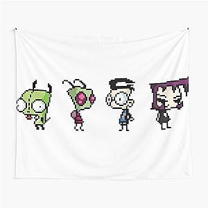 8-Bit Invader Zim Characters Tapestry