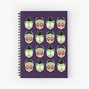 Invader Zim - Pattern Spiral Notebook