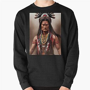 Native American Indian: War Chief Pullover Sweatshirt RB1512