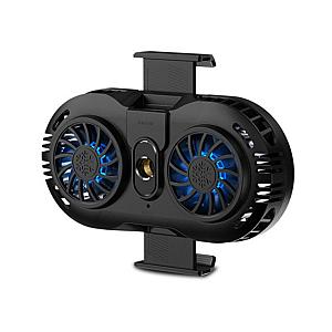 Black AH-102 Live Semiconductor Mobile Phone Radiator Dual Fans Phone Cooler