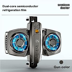 Gun Color Radiator Smartphone Dual Fans Phone Cooler