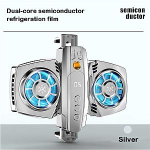 Silver Radiator Smartphone Dual Fans Phone Cooler