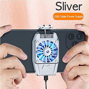 Silver Universal Mobile Phone Cooling Fan One Fan Phone Cooler