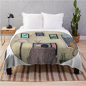 Flightless Bird American Mouth - Iron and Wine Illustration Throw Blanket