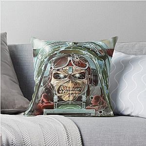 Skull Driving A Helicopter Poster Throw Pillow RB1208