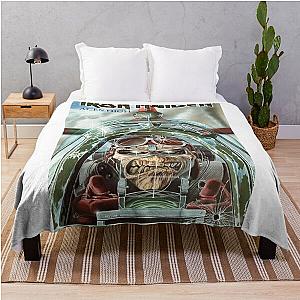 Skull Driving A Helicopter Poster Throw Blanket RB1208