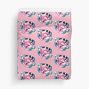 Ironmouse Cute Vtuber Girl Singing with Floral Garland Frame Duvet Cover