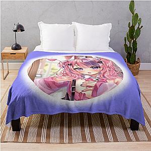 Ironmouse Cute Girl Vtuber Circular Frame Throw Blanket