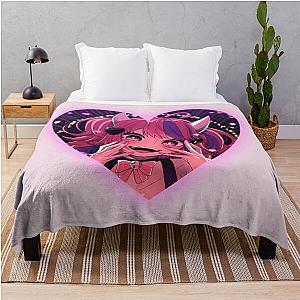 Ironmouse Cute Vtuber Girl with Neon Heart Frame Blanket