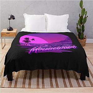 Mousewave - Ironmouse Synthwave Throw Blanket