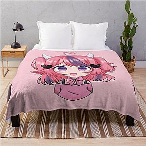 Ironmouse chibi Vtuber Throw Blanket
