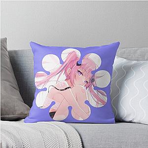 Ironmouse Cute Vtuber Girl Geometric Floral Throw Pillow