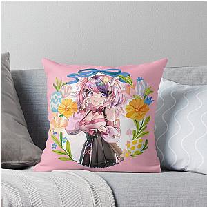 Ironmouse Cute Vtuber Girl with Beautiful Garage Frame Throw Pillow
