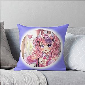 Ironmouse Cute Vtuber Girl Circular Throw Pillow