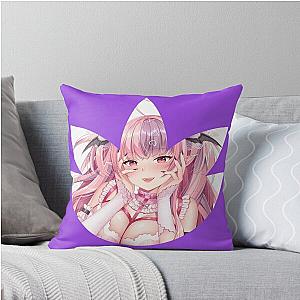 Ironmouse Cute Vtuber Girl Leaf Framed Throw Pillow