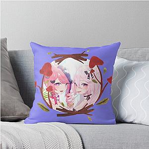 Ironmouse Cute Vtuber Girl Floral Throw Pillow