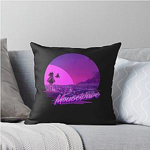 Mousewave - Ironmouse Synthwave Throw Pillow