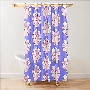 Ironmouse Cute Vtuber Girl Geometric Flower Cut Shower Curtain