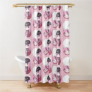 Ironmouse Cute Vtuber Clover Design Shower Curtain