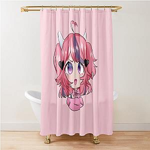 Ironmouse chibi Vtuber Shower Curtain
