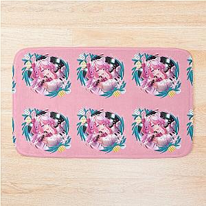 Ironmouse Cute Vtuber Girl Singing with Beautiful Floral Bath Mat