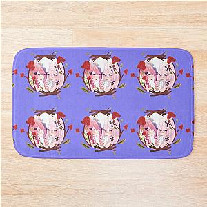 Ironmouse Cute Vtuber Girl Floral Bath Mat