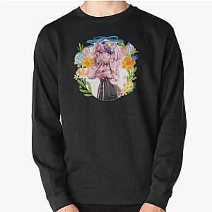 Ironmouse Vtuber Girl with Beautiful Floral Frame Pullover Sweater