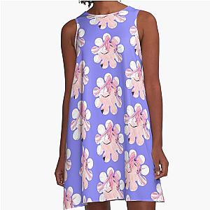 Ironmouse Cute Girl Vtuber Geometric Flower A-Line Dress